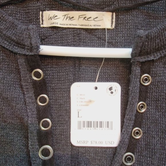 Free People Tops - Free People long sleeve henley style shirt.